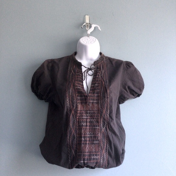 Sanctuary Cotton Tie-Front Boho Blouse S - Picture 1 of 5